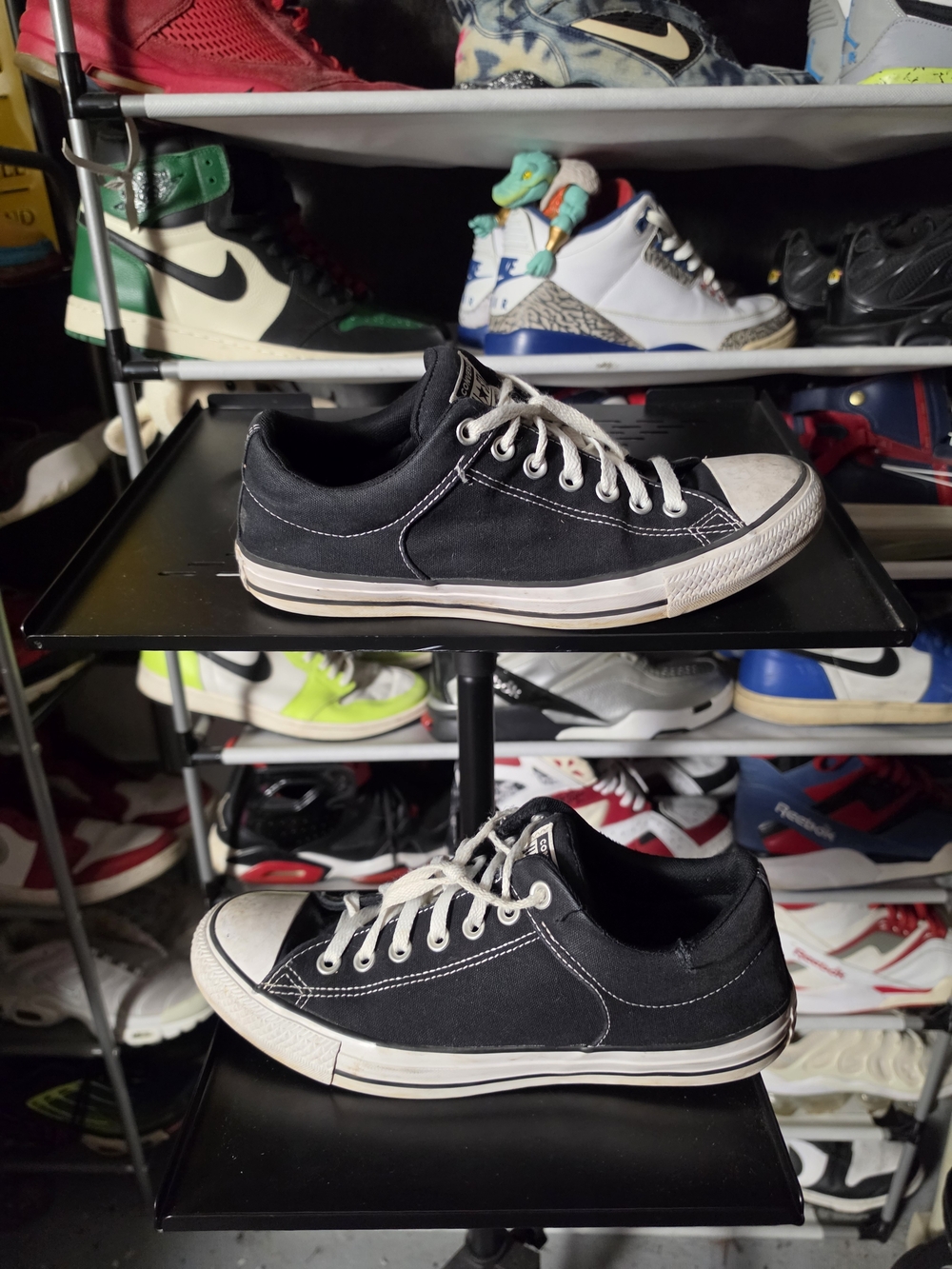 🔥 Converse Men Size 8.5 Black Low-Top Canvas Athletic Sneakers